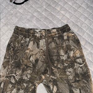 Hollister Olive and Tan Camo Relaxed Joggers